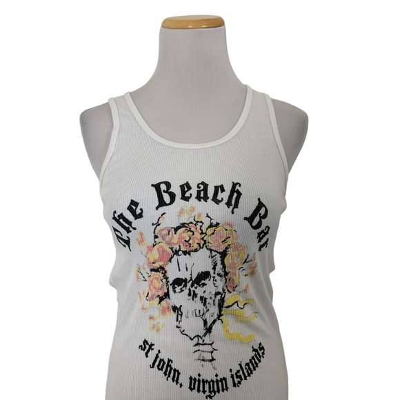 American Apparel Tops - Y2k style long tank top The beach bar St. John Virgin Islands American Apparel
